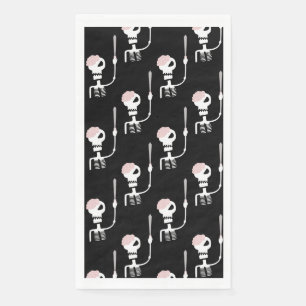 Servilleta De Papel Esqueleto de Halloween con espada