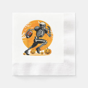 Servilleta De Papel esqueleto de Halloween jugador de fútbol americano