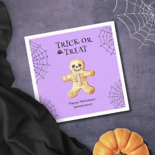 Servilleta De Papel Esqueleto de la fiesta de Halloween personalizado