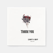 Esqueleto de rosas rojas góticas gracias