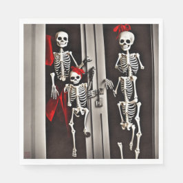 Servilleta De Papel Esqueletos en la puerta - Papel Almuerzo servillet
