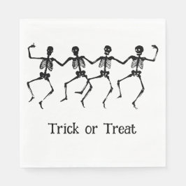 Servilleta De Papel Esqueletos trucos o árboles bailando Halloween