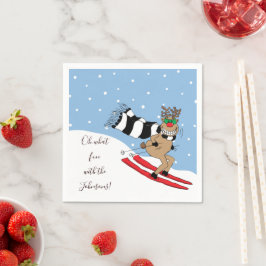 Servilleta De Papel Esquí de renos para navidades