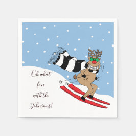 Servilleta De Papel Esquí de renos para navidades