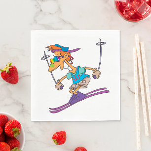 Servilleta De Papel Esquiador de verano