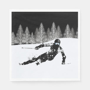 Servilleta De Papel Esquiador profesional, snowboard de esquí