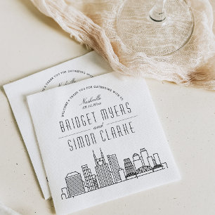 Servilleta De Papel Esquina de Nashville Deco Napkins para eventos d