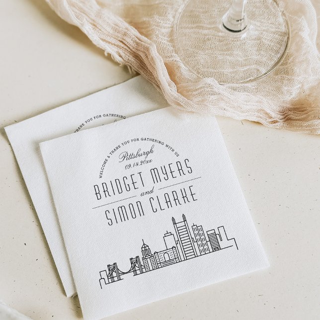 Servilleta De Papel Esquina de Pittsburgh Deco | Napkins para eventos  (Subido por el creador)