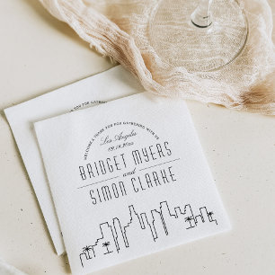 Servilleta De Papel Esquina Deco de Los Ángeles Napkins de eventos d