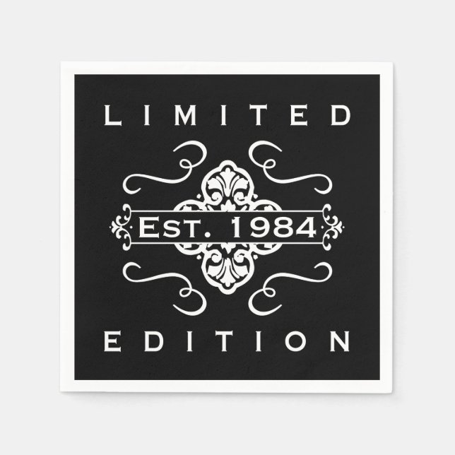 Servilleta De Papel Est. 1984 40 cumpleaños (Anverso)