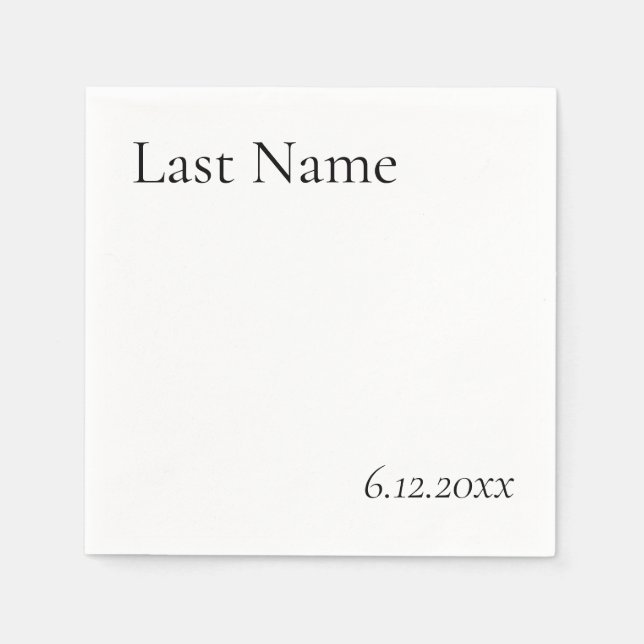 Servilleta De Papel Est. Newlyweds Napkins (Anverso)