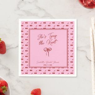 Servilleta De Papel Está Atando el Nudo Cóctel para la Fiesta de Despe