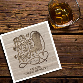 Servilleta De Papel Está atando el partido de soltero occidental Knot