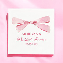 Servilleta De Papel Está atando la ducha de novia rosa Knot