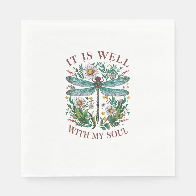 Servilleta De Papel Está Bien Con Mi Camiseta Floral De Zémola De Alma (Anverso)