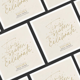 Servilleta De Papel Esta es la ducha de novias en invierno beige de te