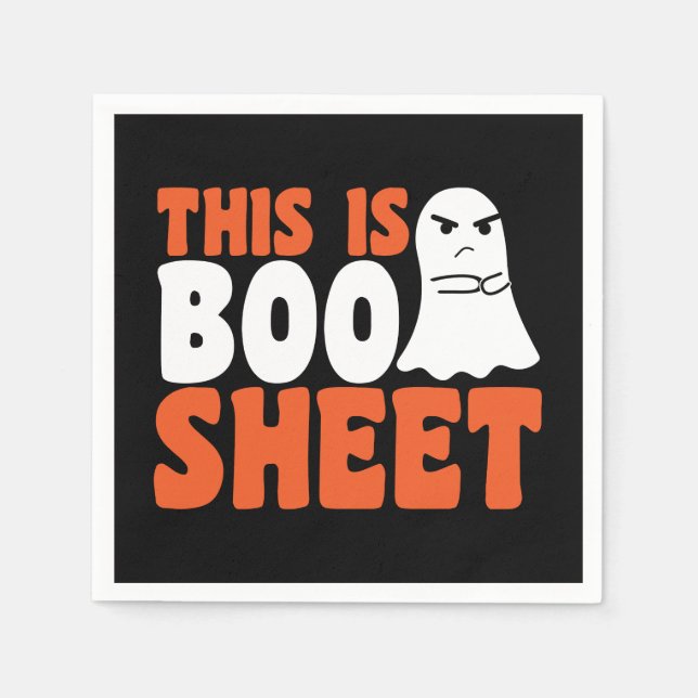 Servilleta De Papel Esta Es La Hoja De Boo Ghost Funny Halloween (Anverso)