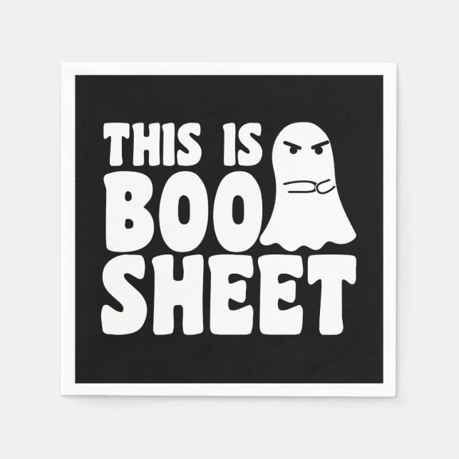Servilleta De Papel Esta Es La Hoja De Boo Ghost Funny Halloween (Anverso)