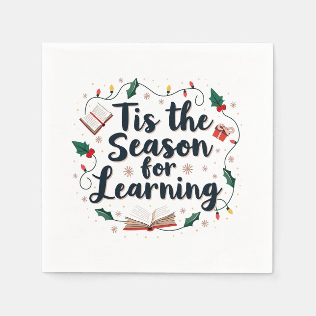 Servilleta De Papel Esta es la temporada para el profesor de Navidades (Anverso)