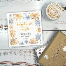 Está Frío Afuera Copos de Nieve Dorados Bebé