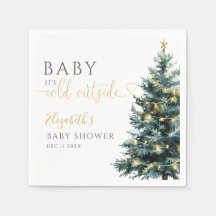 Está Frío Afuera Invierno Navidad Baby Shower