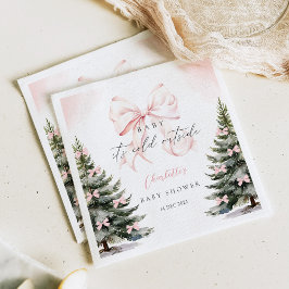Servilleta De Papel Está frío fuera del Baby Shower rosado