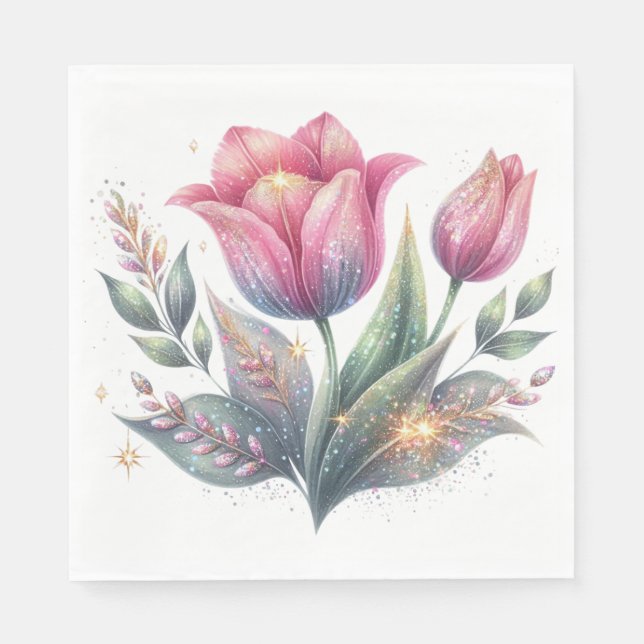 Servilleta De Papel Esta magnífica flor tulipán (Anverso)