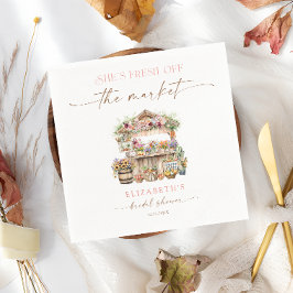 Servilleta De Papel Está recién salida de la ducha de novias floridas 