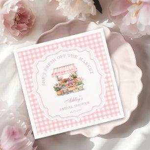 Servilleta De Papel Está recién salida de la ducha de novias floridas 