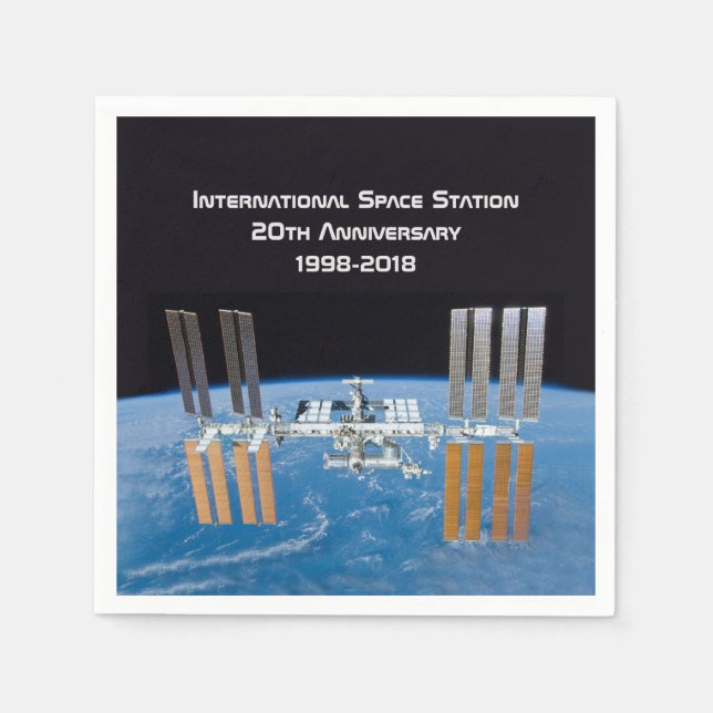 Servilleta De Papel Estación Espacial Internacional ISS 20º aniversari (Anverso)