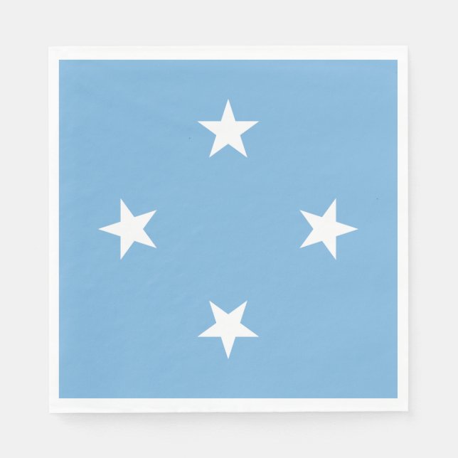 Servilleta De Papel Estados Federados de Micronesia Bandera (Anverso)