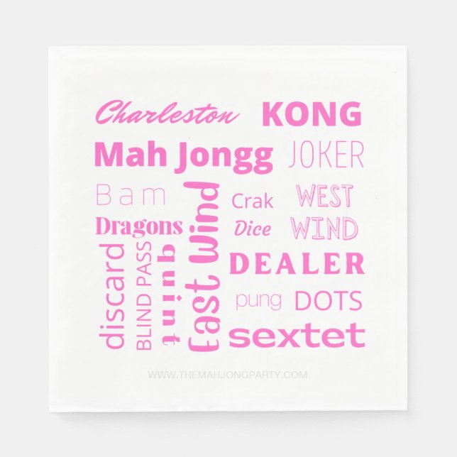 servilleta de papel estadounidense Mah Jongg con p (Anverso)