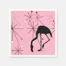 Servilleta De Papel Estallido Estelar Atómico Flamingo Rosa Moderno de