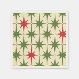 Servilleta De Papel Estallidos de Navidades retro modernos de mediados