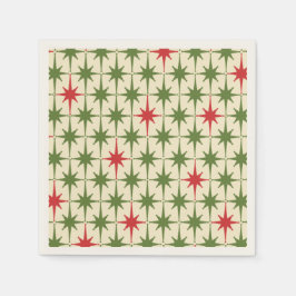 Servilleta De Papel Estallidos de Navidades retro modernos de mediados