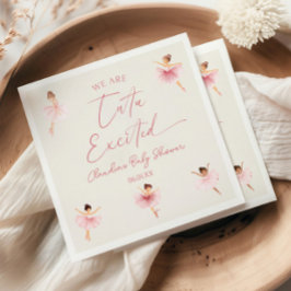 Servilleta De Papel Estamos Emocionados Ballerina Pink Baby Shower