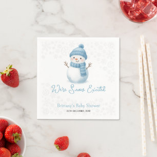 Servilleta De Papel Estamos emocionados con la nieve Muñecos de nieve