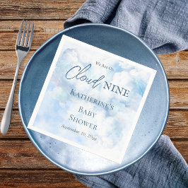 Servilleta De Papel Estamos En El Nueve Baby Shower De Blue Boy