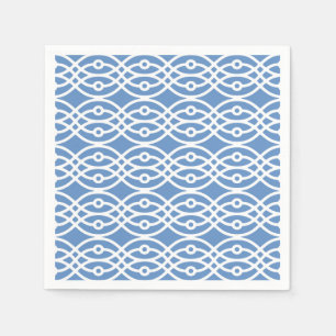 Servilleta De Papel Estampa de kimono, azul cielo y blanco