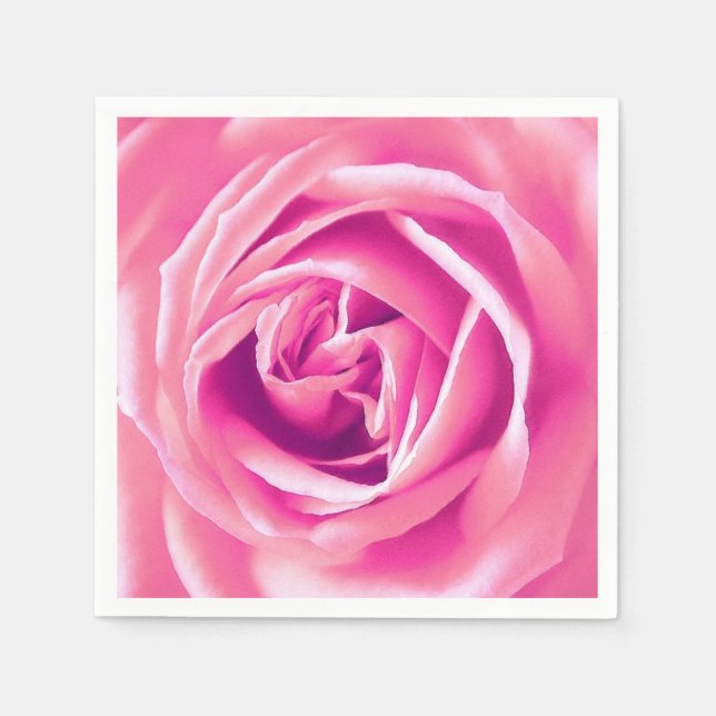 Servilleta De Papel Estampa de rosa rosa (Anverso)