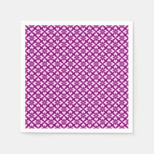 Servilleta De Papel Estampa floral de kimono, rosa claro y ciruela