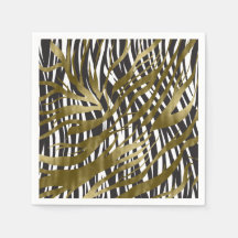 Estampado cebra negro y dorado Safari Chic Glamour