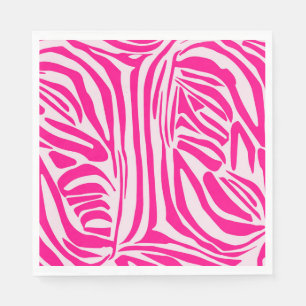 Servilleta De Papel Estampado de cebra rosa