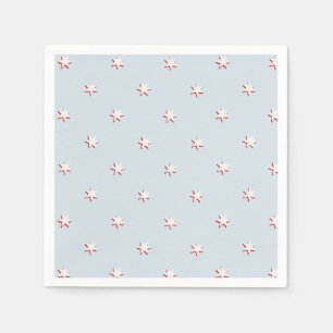 Servilleta De Papel Estampado de estrella patriótica, rojo blanco y az