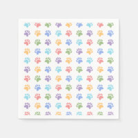 Estampado de huellas de patas de perro pastel colo