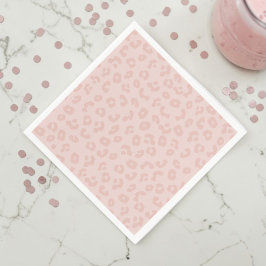 Servilleta De Papel Estampado de Leopardo en Rosa