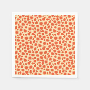 Servilleta De Papel Estampado de leopardo - mandarín y naranja claro