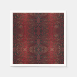 Servilleta De Papel Estampado de pitón rojo y negro