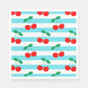 Servilleta De Papel Estampado de rayas de cereza – Regalo y decoración