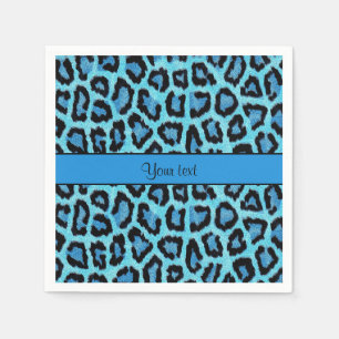 Servilleta De Papel Estampado leopardo azul